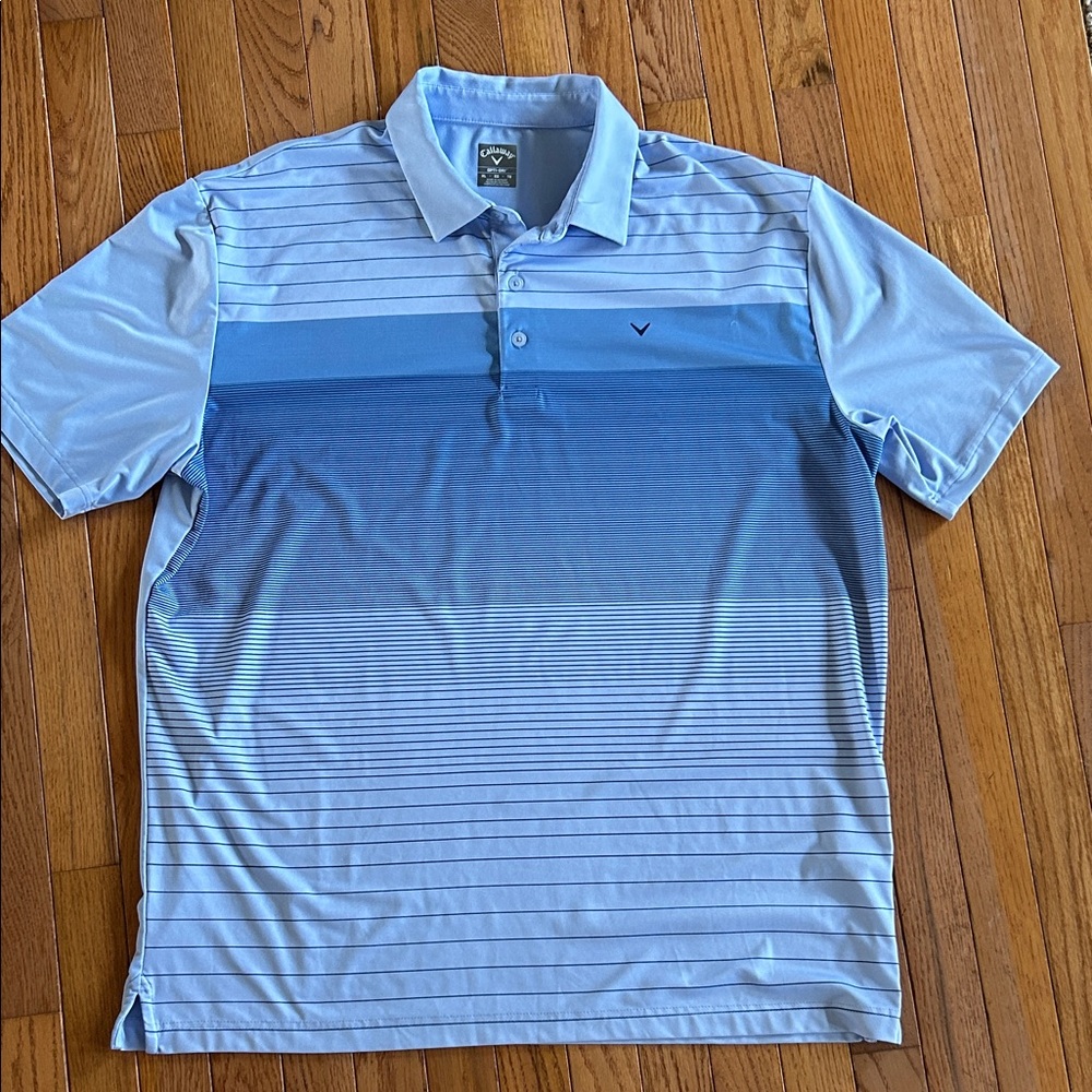 Callaway Men's Light and Dark Blue Gradient Polo